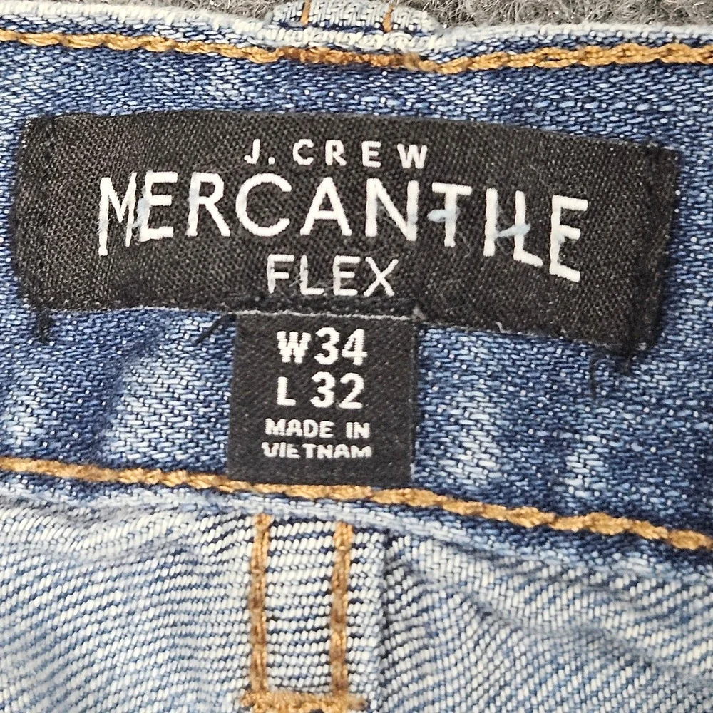 JCrew Mercantile‎ Flex Jeans 34x32 Slim Fit Light Wash Denim Stretch Casual